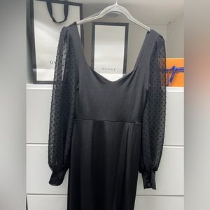 Windsor formal long-sleeved black dress